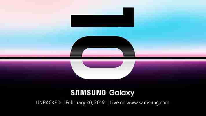 Samsung will officially reveal the Galaxy S10 on February 20